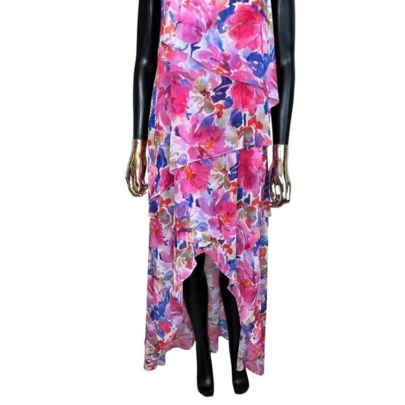 MISA Los Angeles Victorine Pink Floral High Low Dress NWT MSRP $460 - Picture 6 of 10